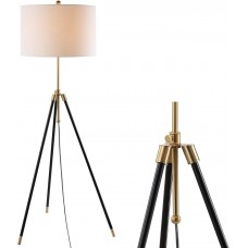 JYL6009A Lucius 67" Adjustable Metal LED Floor Lamp Contemporary,Transitional,Modern for Bedrooms, Living Room, Office, Reading, Black/Brass