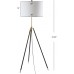 JYL6009A Lucius 67" Adjustable Metal LED Floor Lamp Contemporary,Transitional,Modern for Bedrooms, Living Room, Office, Reading, Black/Brass