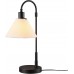 20" Table Lamp, Matte Black, White Fabric Shade, Rotary Switch on Socket, 5-Foot Black Cord, Bedroom, Home Décor, Nightstand