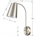 Modern Plug in Wall Sconce with Cord Set of 2 Brushed Nickel Wall Light