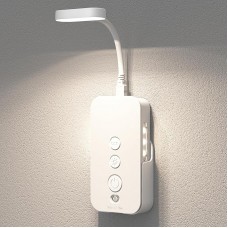 Reading Light, Rechargeable Book Lights for Reading at Night, Led Wall Lamp for Bedroom, Portable Reading Lamp,Detachable Night Light,3 Color-Stepless Dimmable,Timers - White