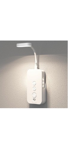 Reading Light, Rechargeable Book Lights for Reading at Night, Led Wall Lamp for Bedroom, Portable Reading Lamp,Detachable Night Light,3 Color-Stepless Dimmable,Timers - White